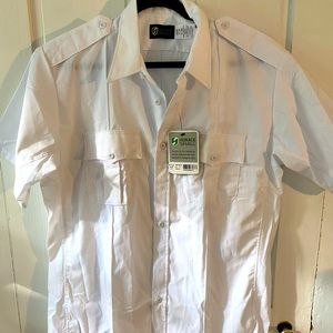 Horace Small HS1530 Men's New Dimension Plus Short Sleeve Poplin Shirt - White